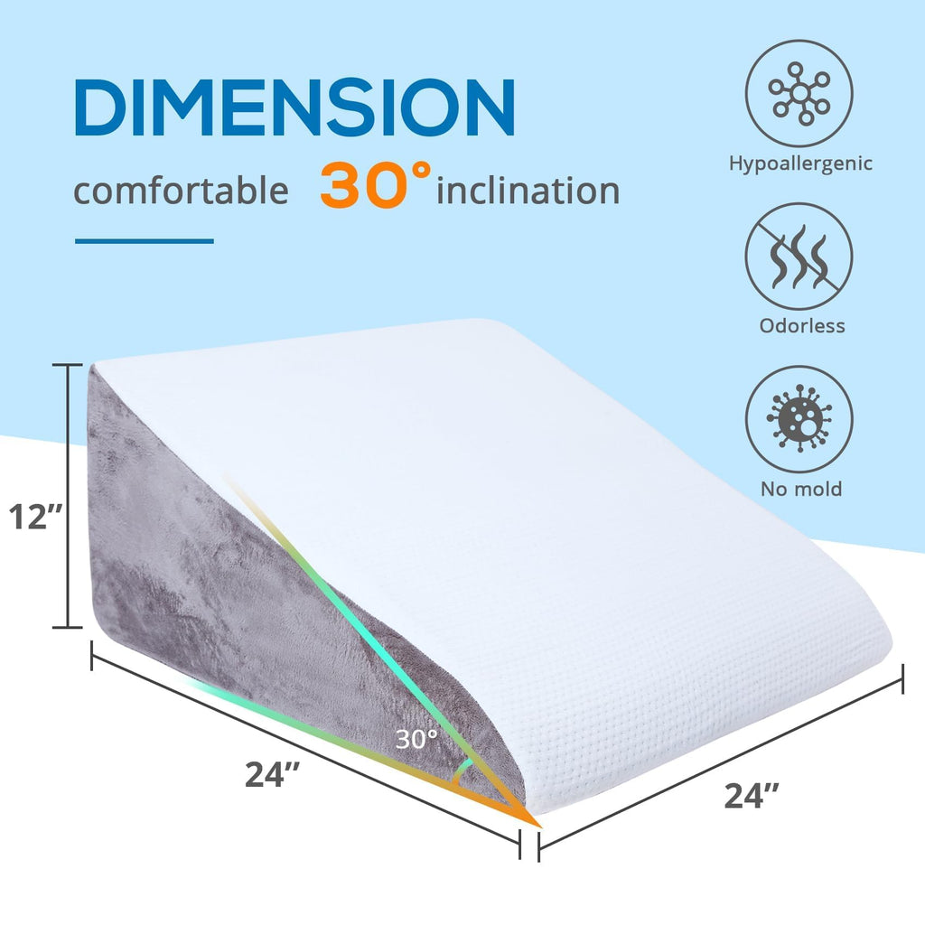 SASTTIE Memory Foam Wedge Pillow for Sleep

