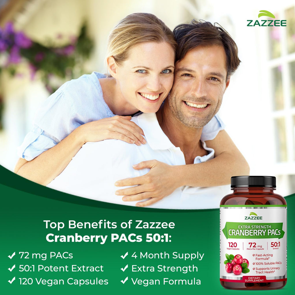 Zazzee Cranberry PACs 72 mg Capsule - 50:1 Extract

