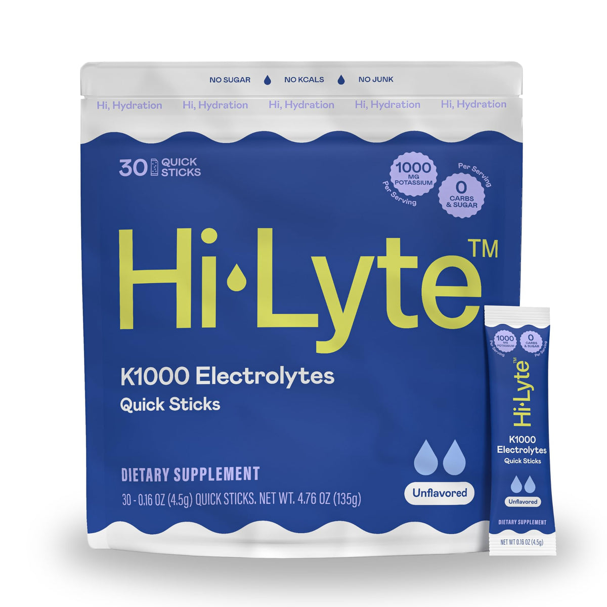 Hi-Lyte K1000 Electrolyte Powder Mix Zero Sugar
