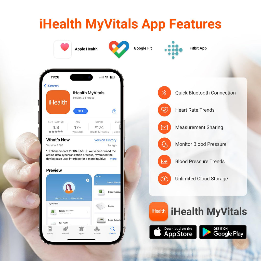 iHealth Push Wrist Blood Pressure Monitor with Bluetooth App

