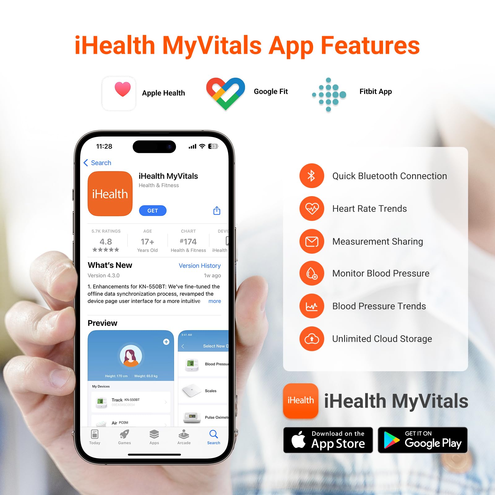 iHealth Push Wrist Blood Pressure Monitor with Bluetooth App

