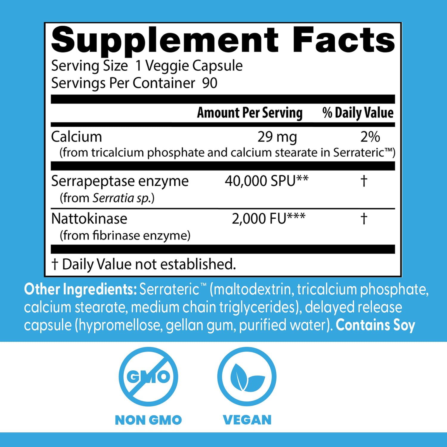 Doctor's Best Natto Serra Enzyme Nattokinase Serrapeptase

