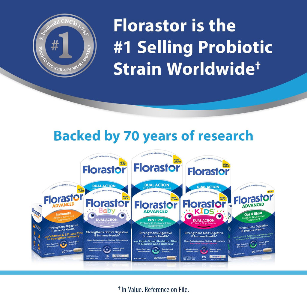 Florastor Probiotics for Digestive Health Probiotic Capsules

