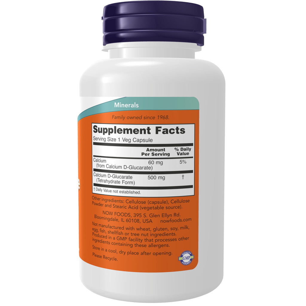 NOW Foods Calcium D-Glucarate 500 mg Detox Support

