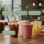 Voatree BPA-Free Disposable Cups with Lids & Straws

