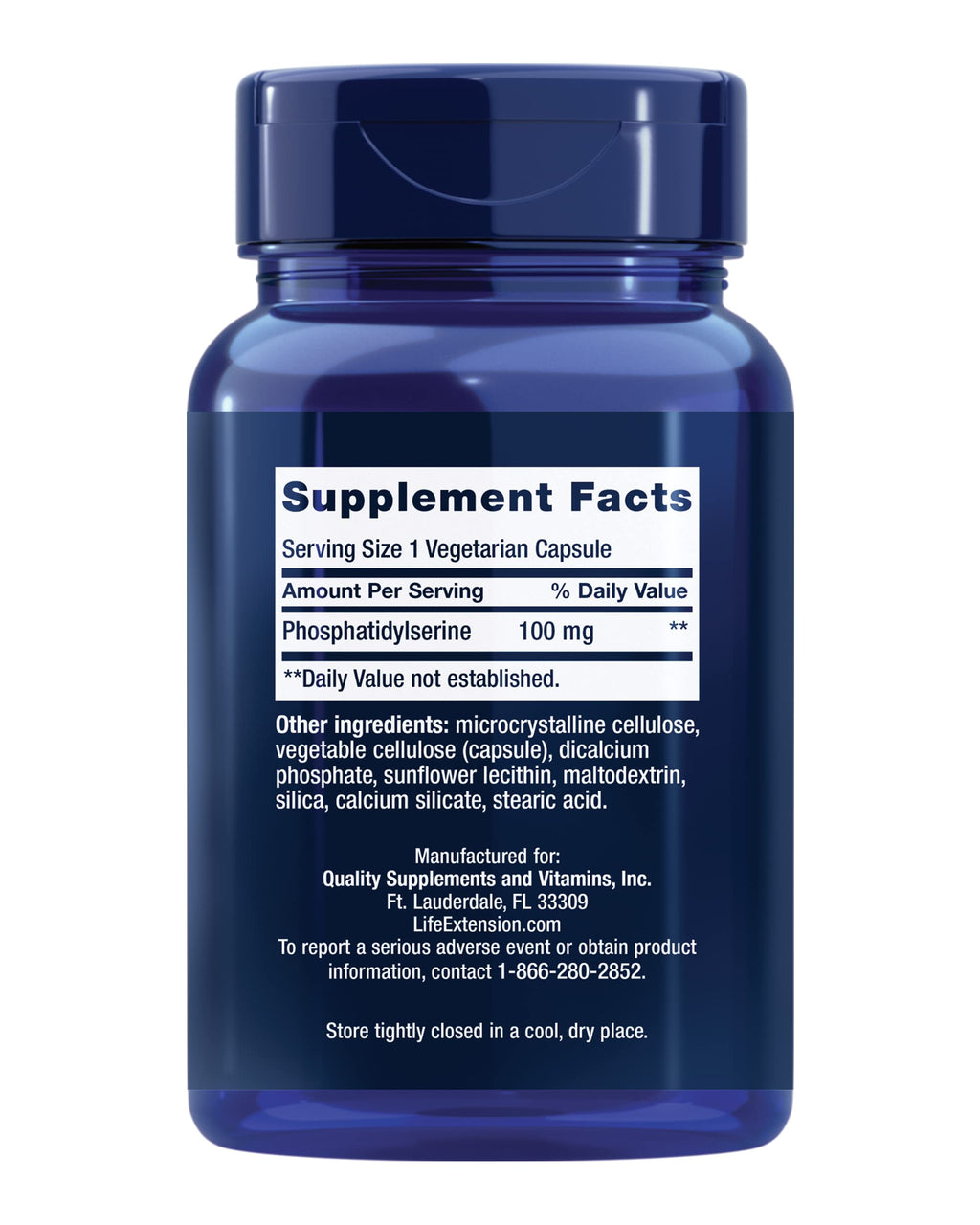 Phosphatidylserine PS Caps by Life Extension for Cognition

