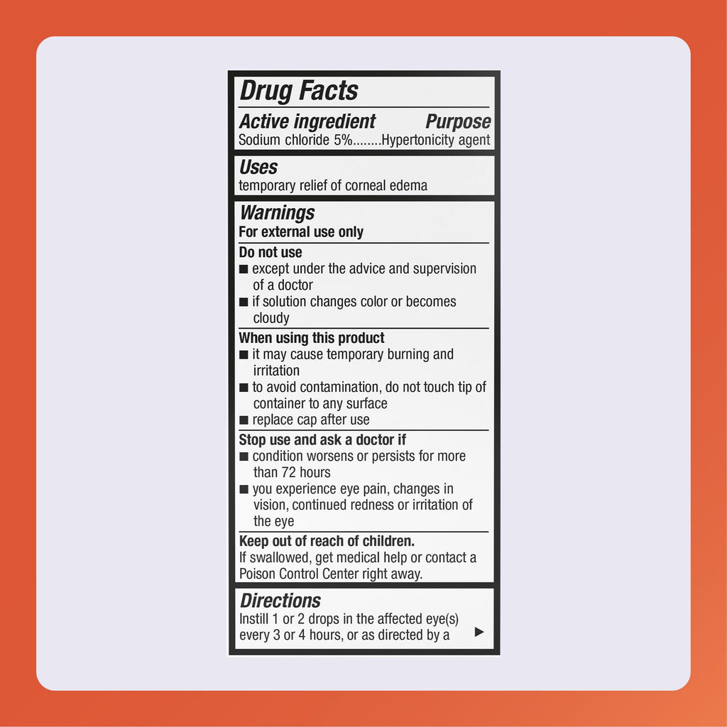 Rugby Ophthalmic Solution 5% Eye Drops for Corneal Edema

