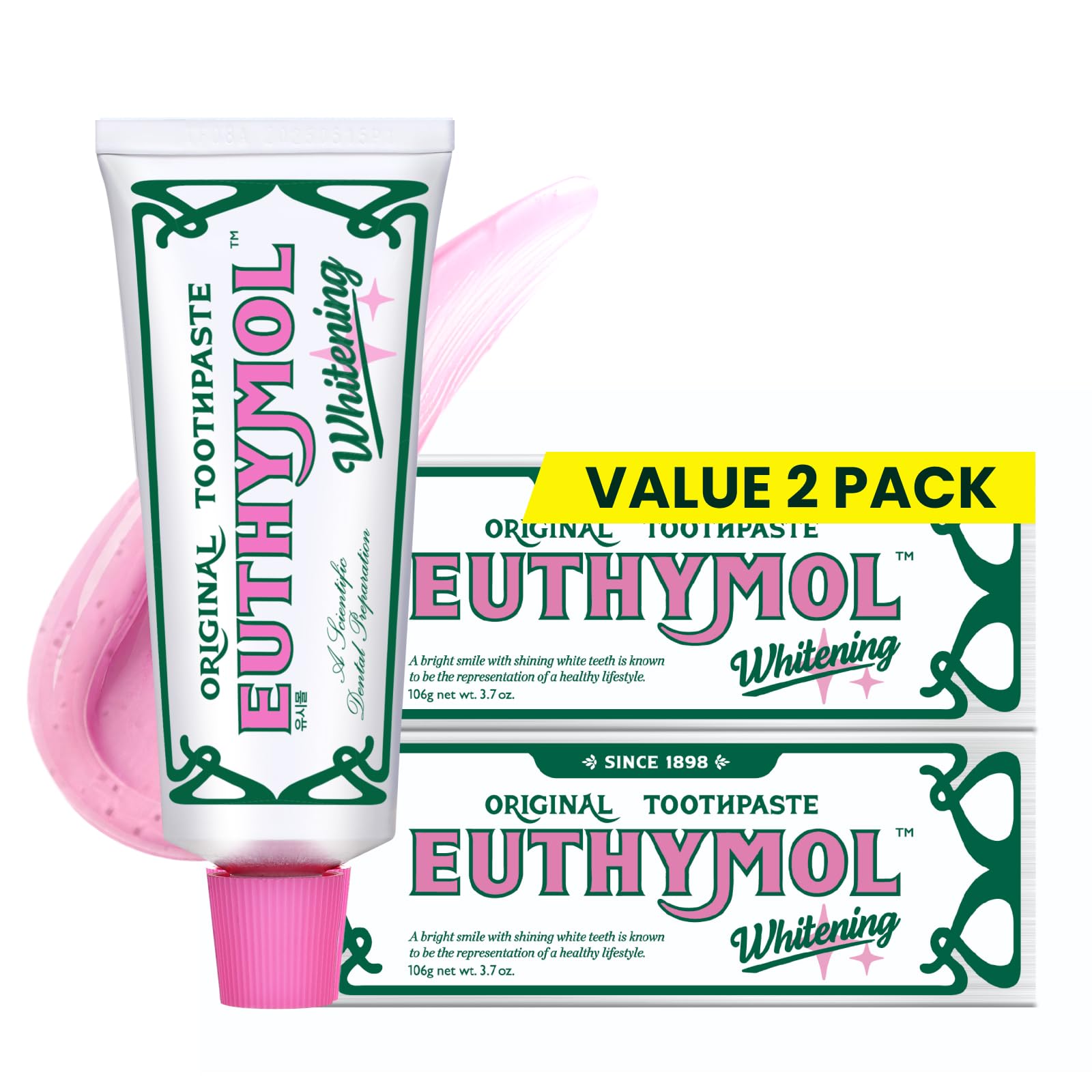EUTHYMOL Whitening Toothpaste - Fluoride & Stain Removal

