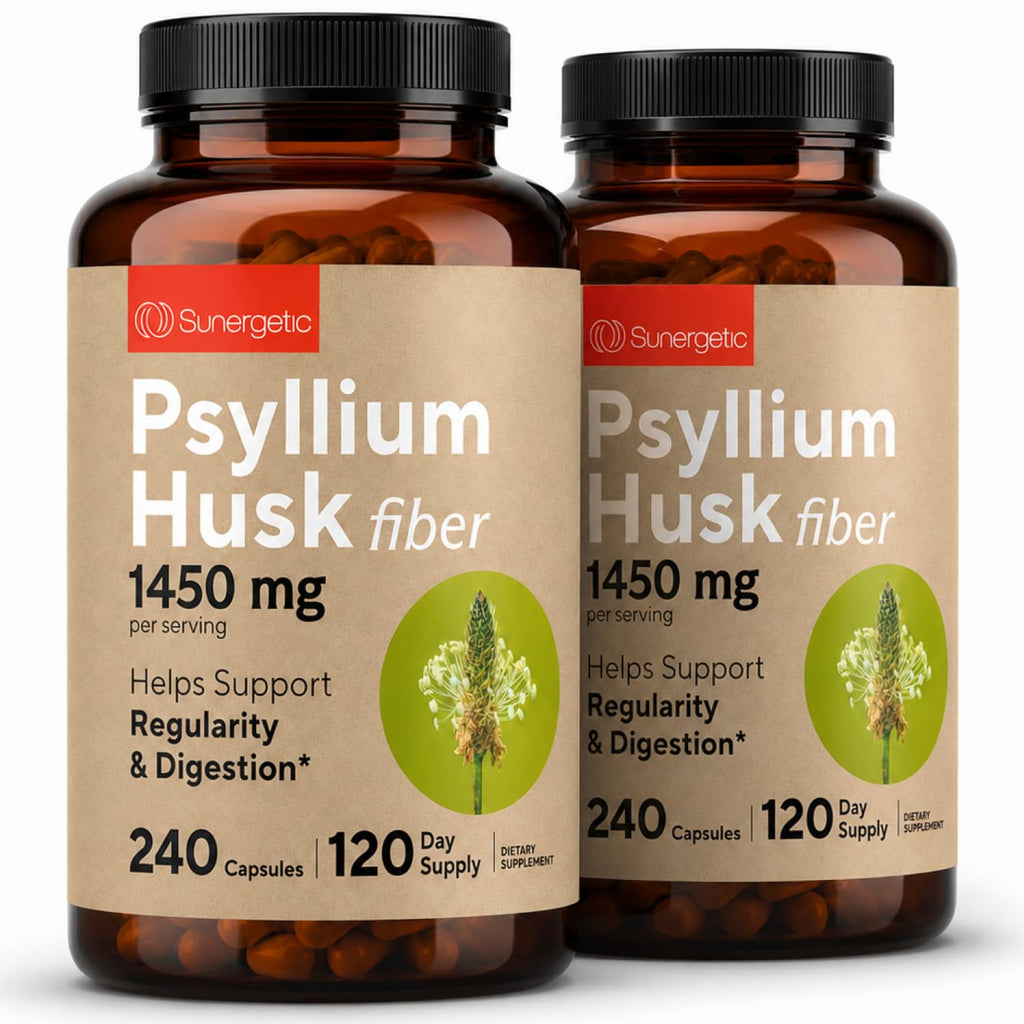 Sunergetic Premium Psyllium Husk Fiber Capsule 1450mg
