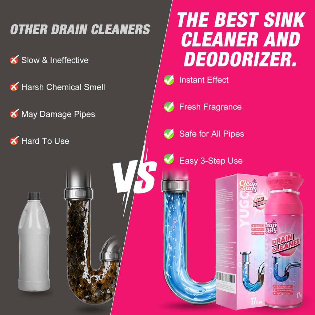 Yugou Foaming Sink Drain Cleaner & Deodorizer

