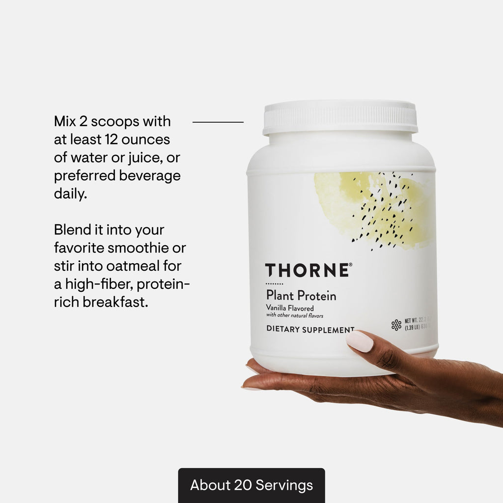 THORNE Plant Protein Powder 22 g Complete Amino Acid Profile


