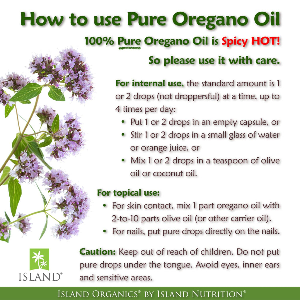 Oregano Oil Drops by Island Nutrition

