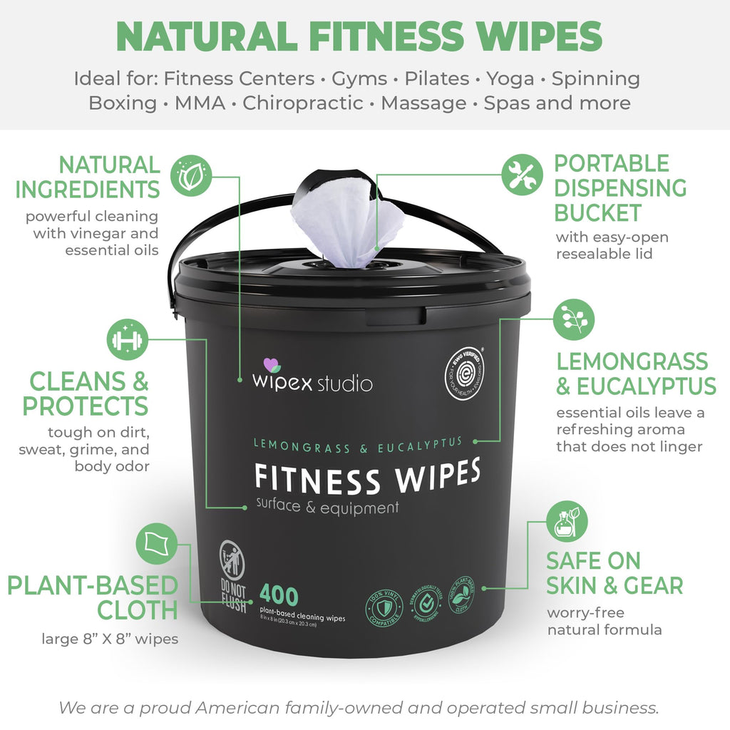 Yoga Mat Cleaner Wipes by Wipex - Gym Cleaning

