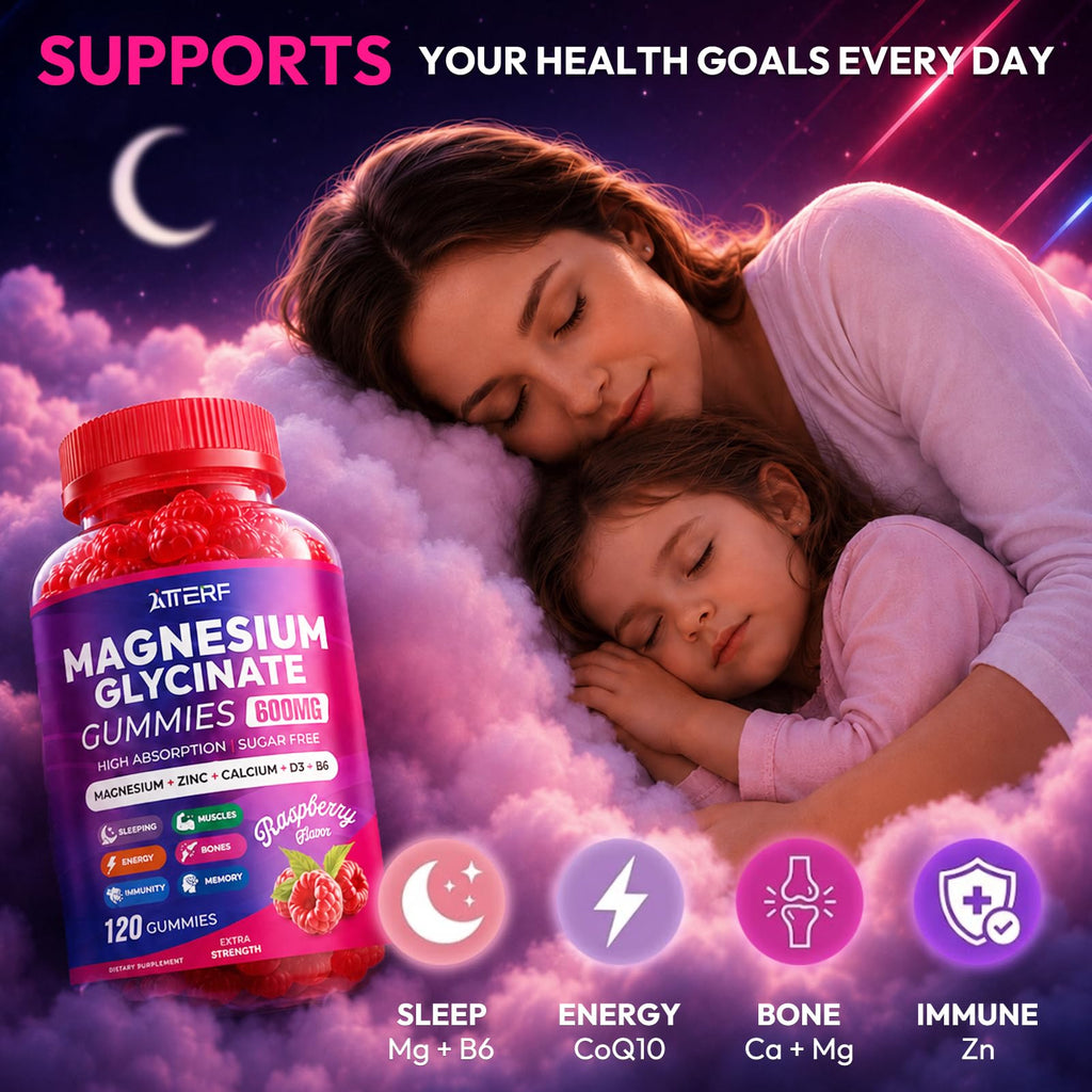 ATTERF Magnesium Glycinate Gummies Sugar Free Vegan


