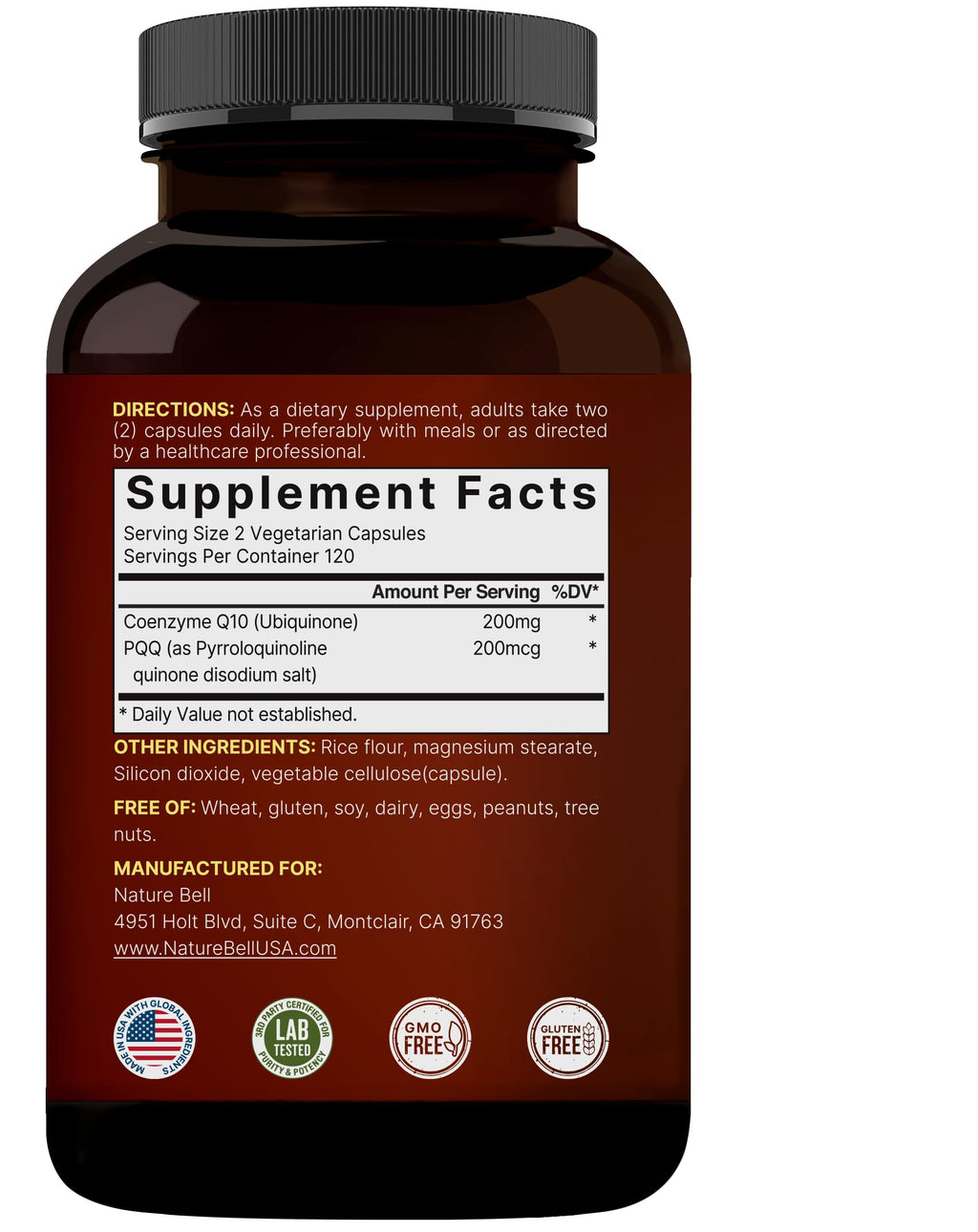 NatureBell Coenzyme Q with PQQ High Absorption Supplement

