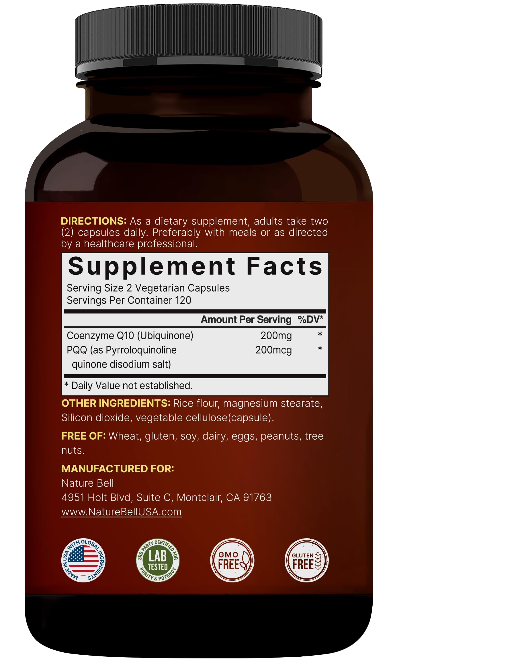 NatureBell Coenzyme Q with PQQ High Absorption Supplement


