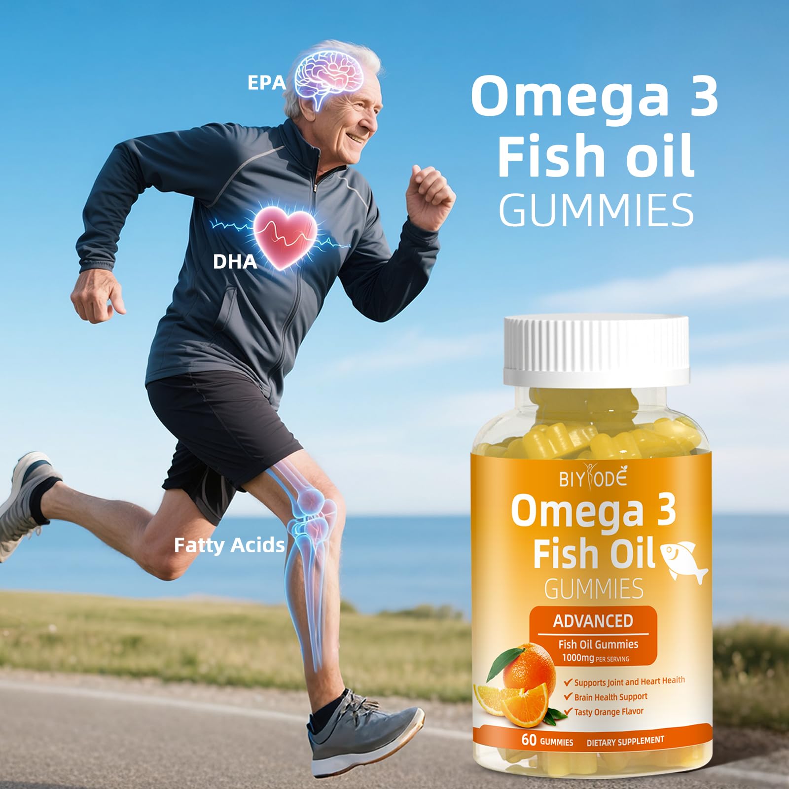 Omega-3 Fish Oil Supplement for Heart & Brain Health


