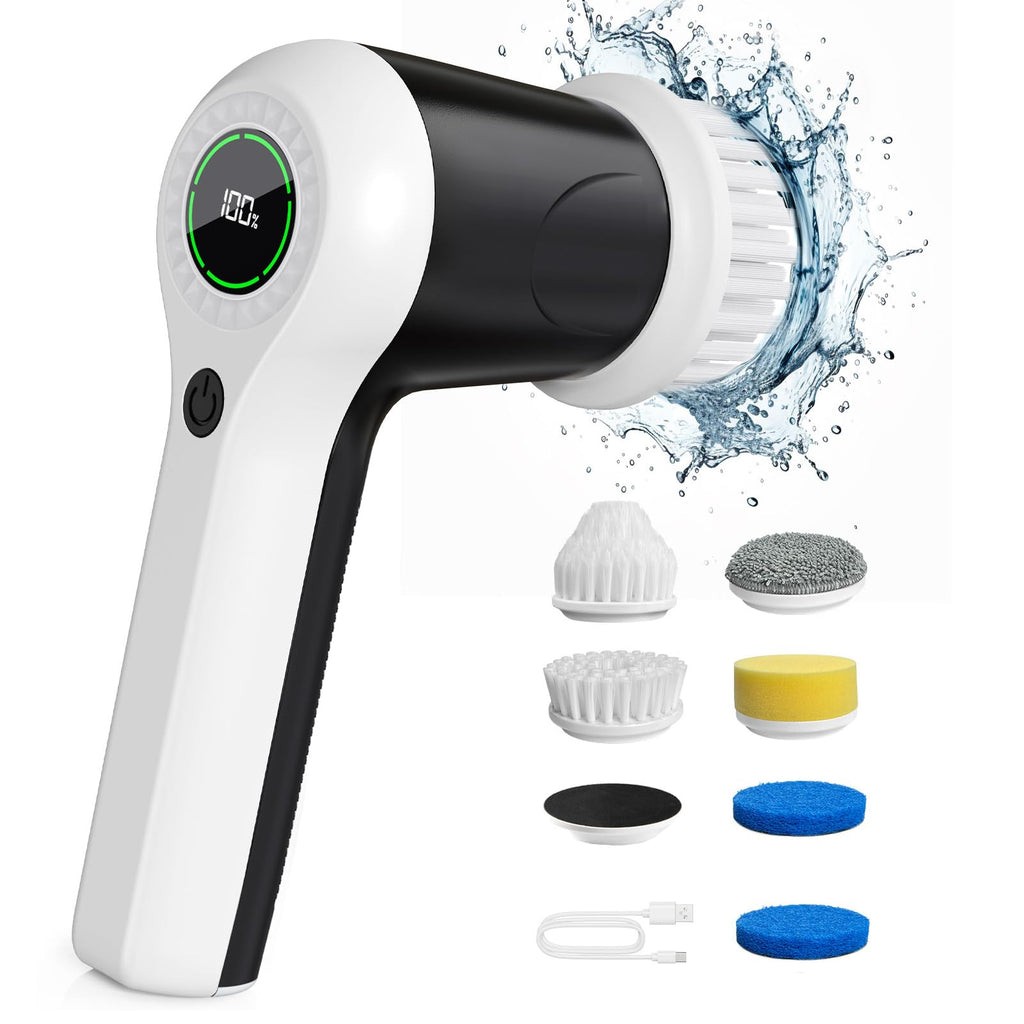 PUFTEM Cordless Electric Spin Scrubber Replaceable Heads

