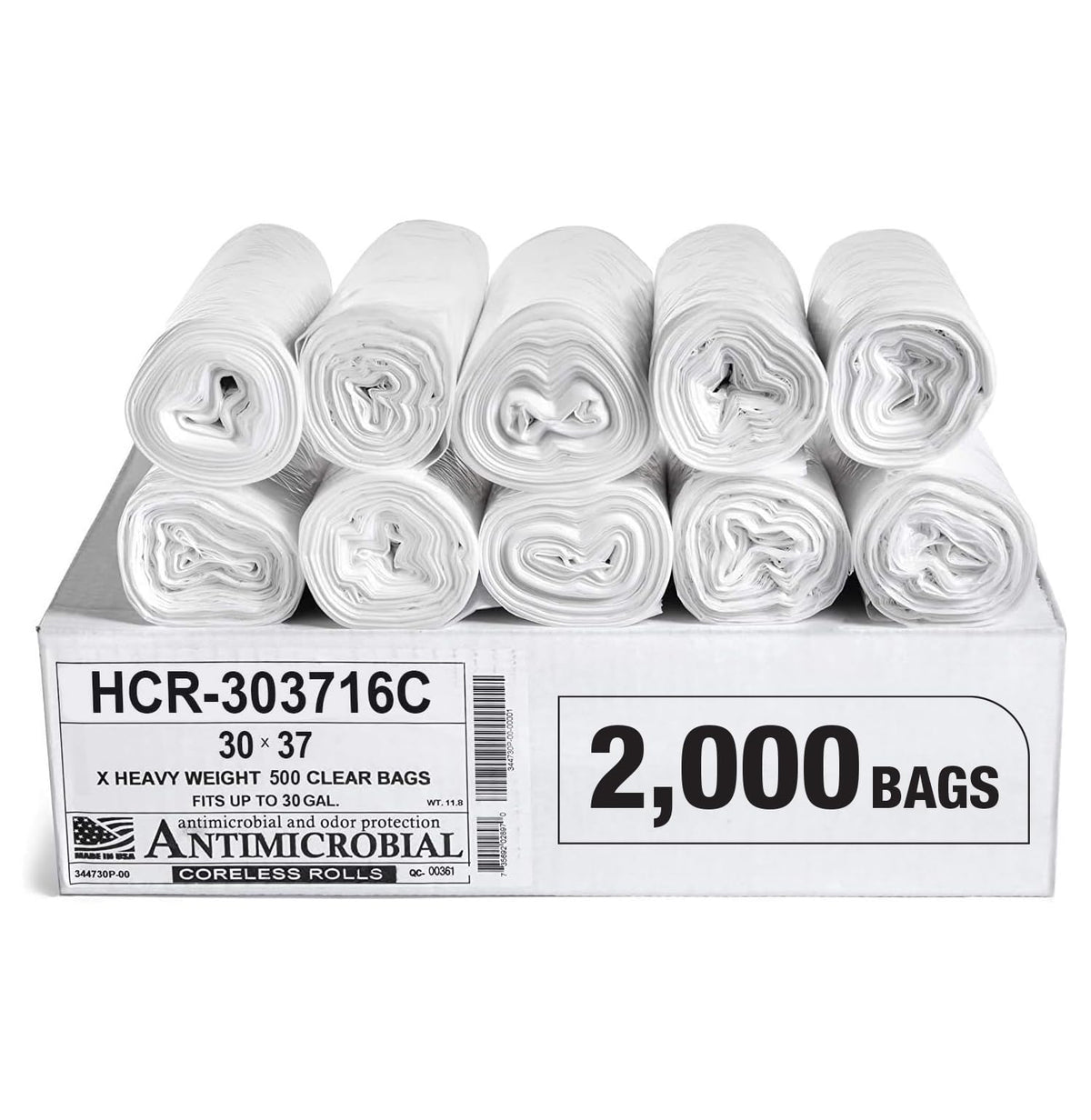 Aluf Plastics High Density Trash Bags - Heavy-Duty