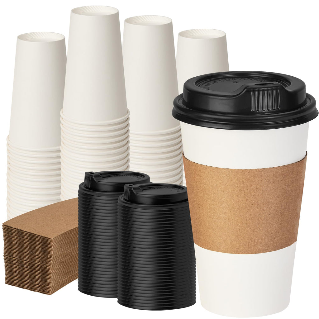 Paper Coffee Cups for Hot Beverages - Disposable To-Go Cups


