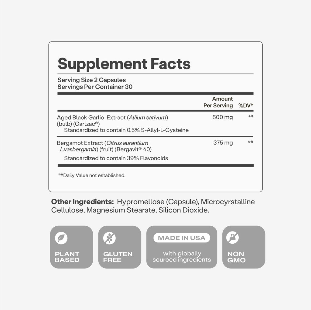 HumanN Cholesterol Health Supplement Garlic & Bergamot

