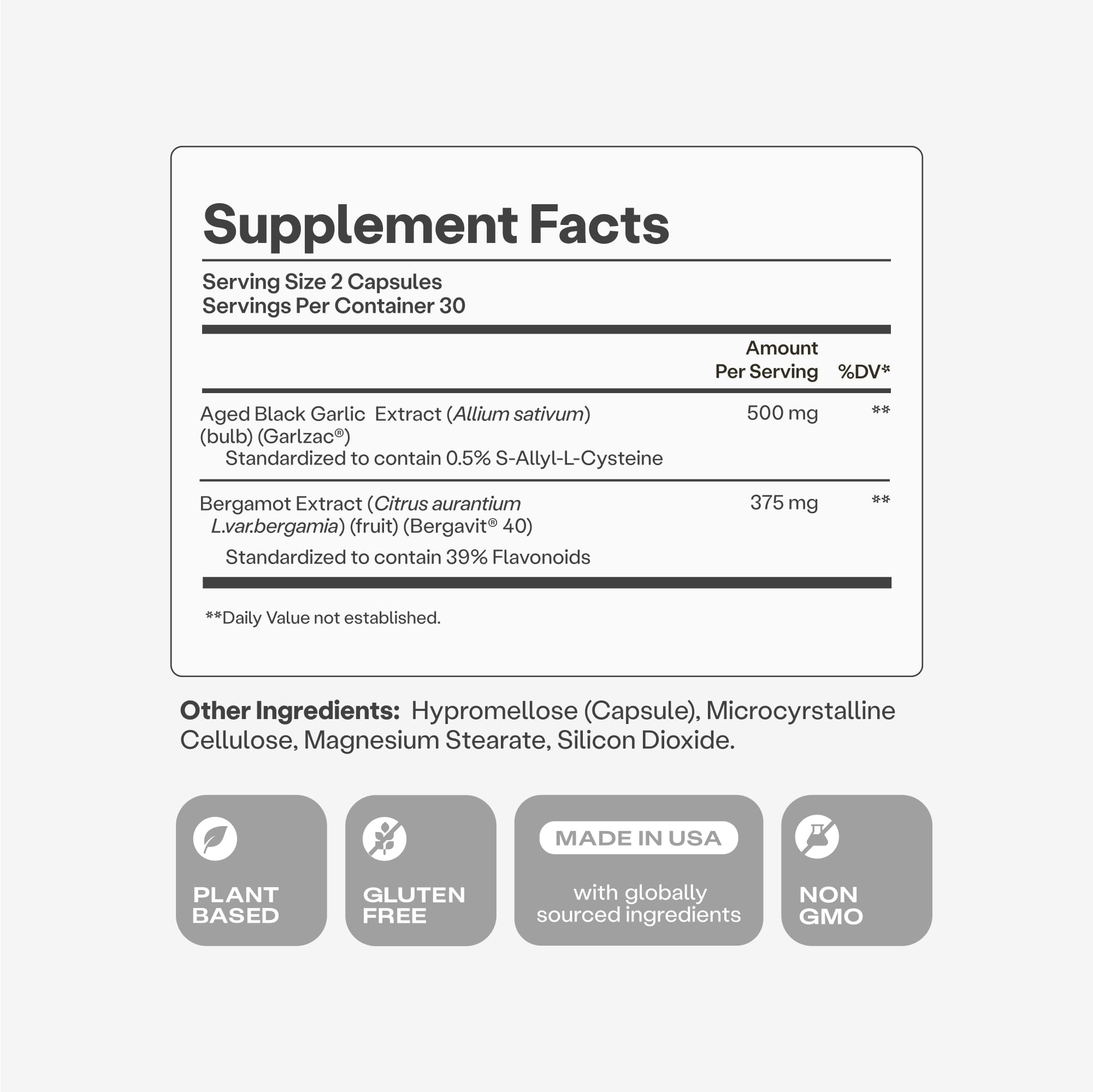 HumanN Cholesterol Health Supplement Garlic & Bergamot

