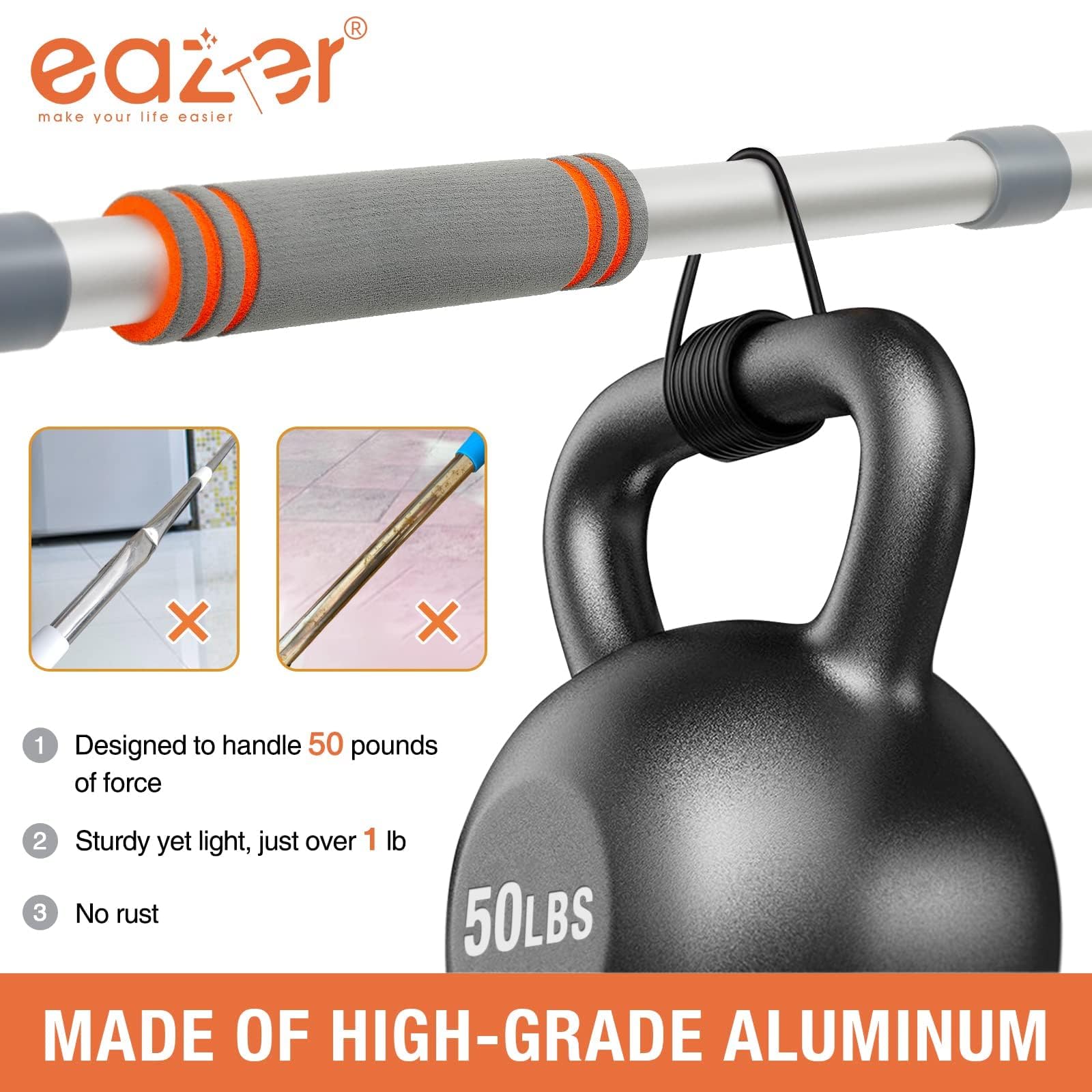 Window Cleaning Tool by Eazer 2-in-1 Rotatable Extension Pole

