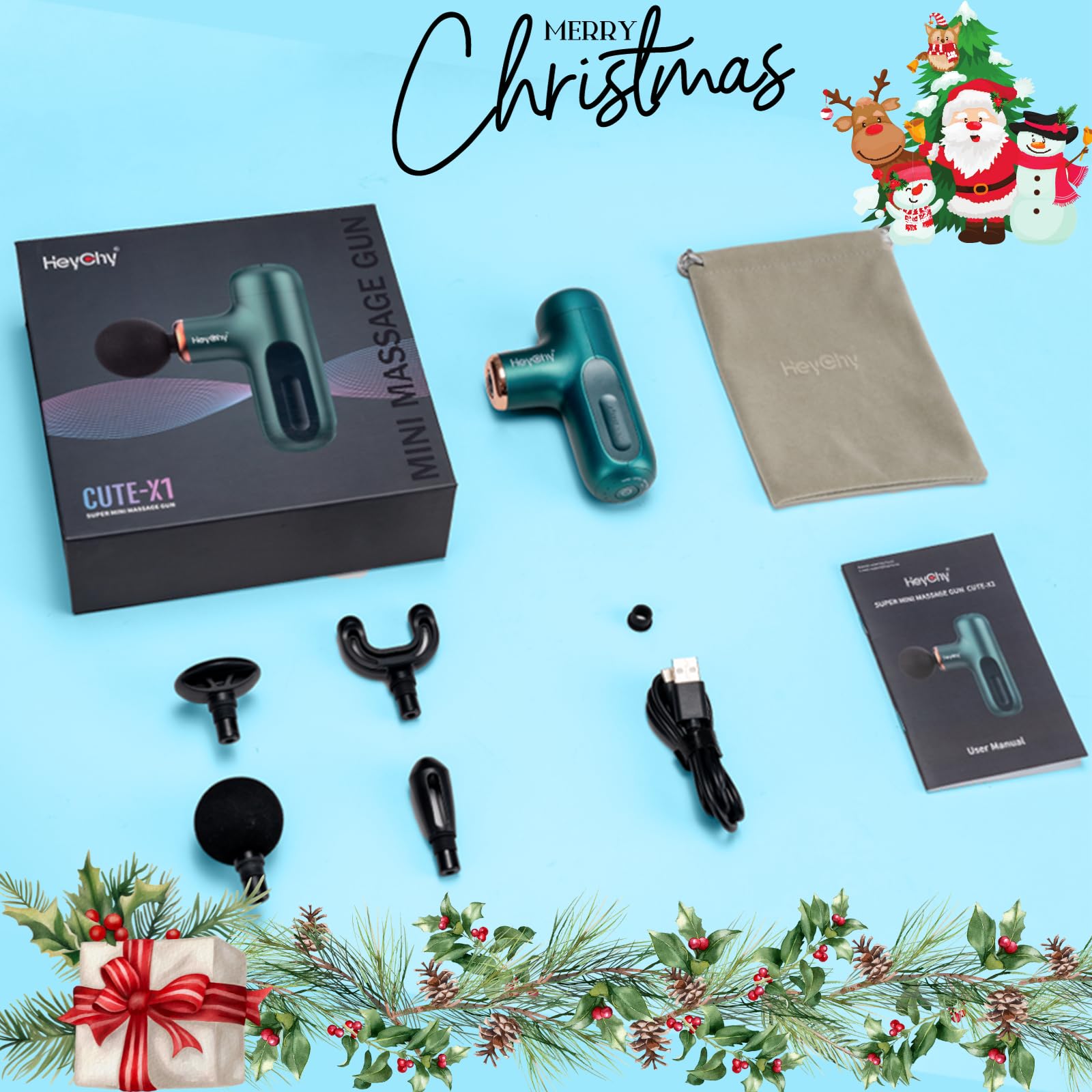 HEYCHY Mini Massage Gun Percussion Massager | Portable Power

