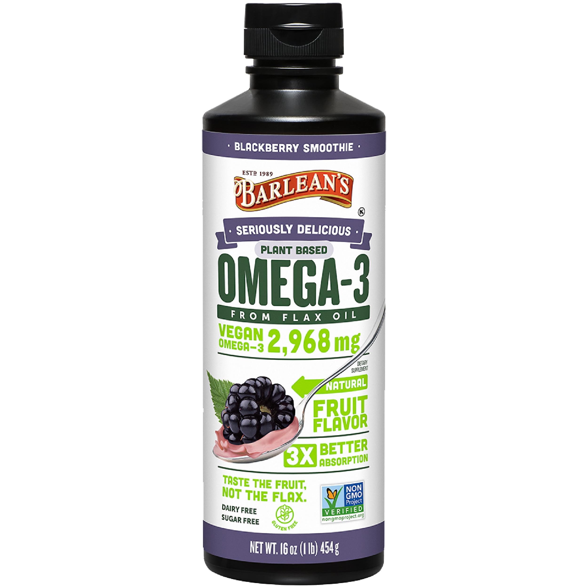 Barlean's Vegan Omega-3-6-9 Flaxseed Oil Liquid