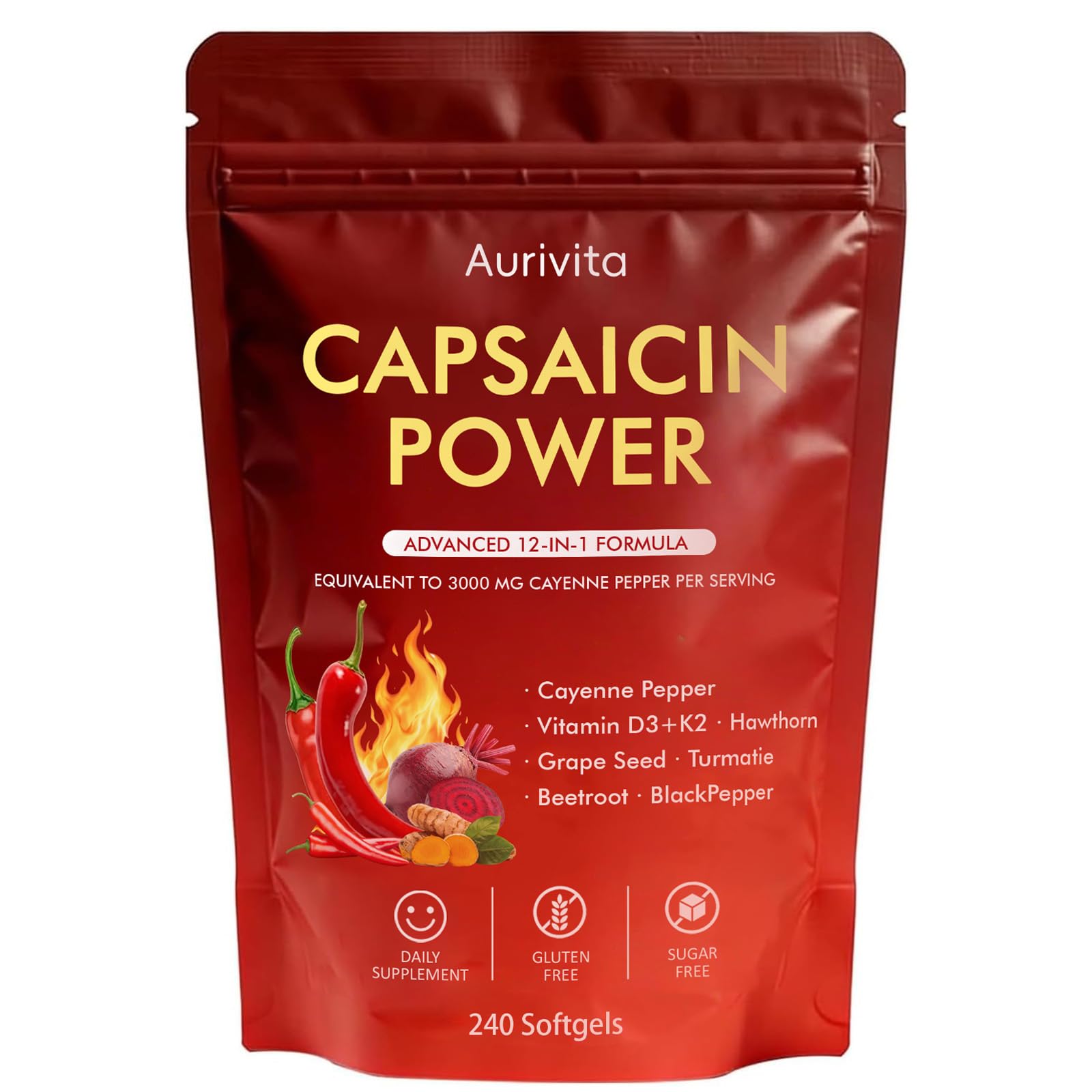 Aurivita Capsaicin Power Cayenne Pepper Supplement

