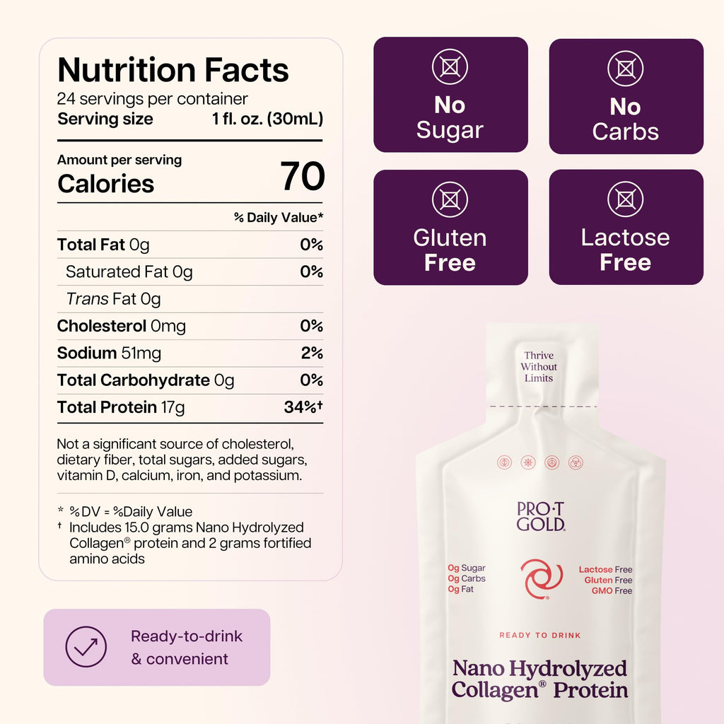 ProT Gold Liquid Collagen Protein Shot | Complete Protein

