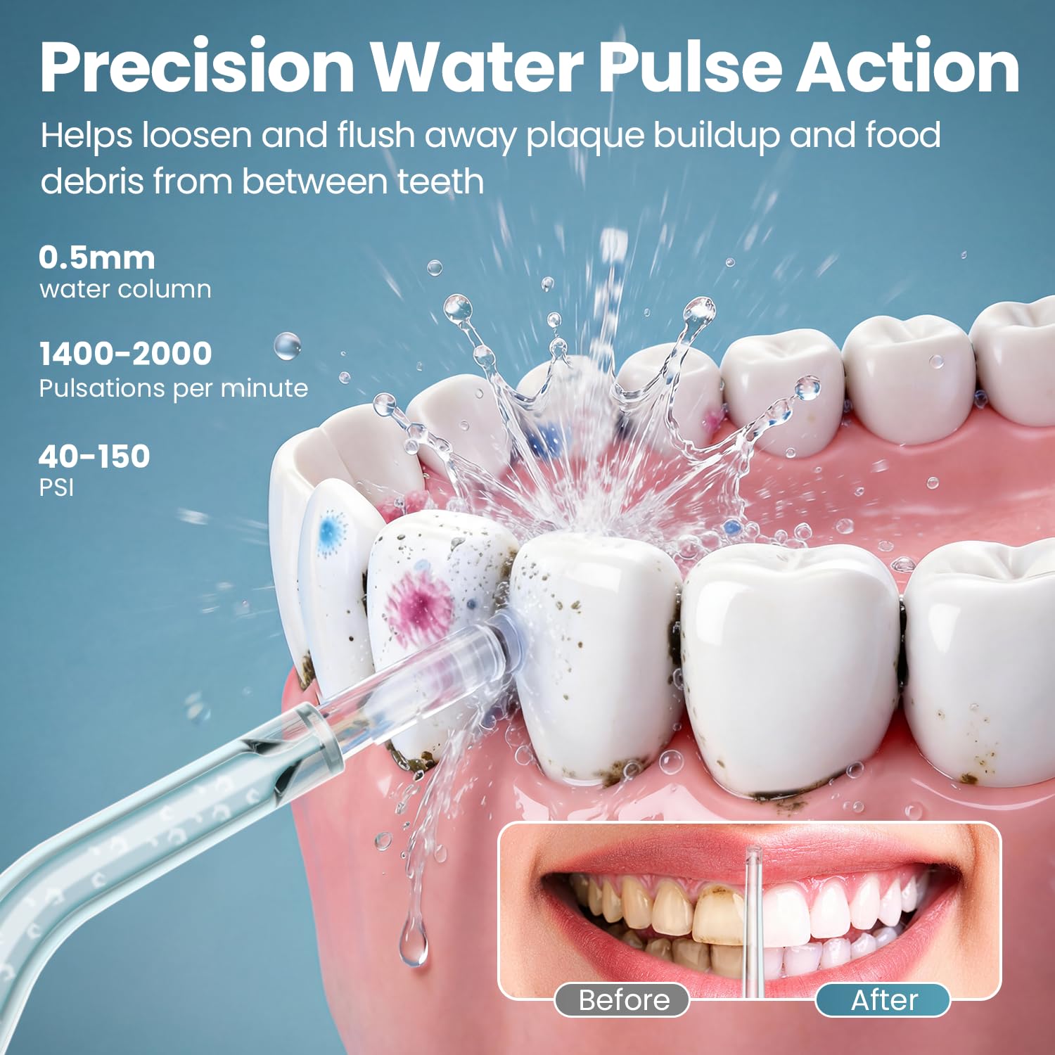 Onlyone Cordless Water Flosser with Adjustable Pressure

