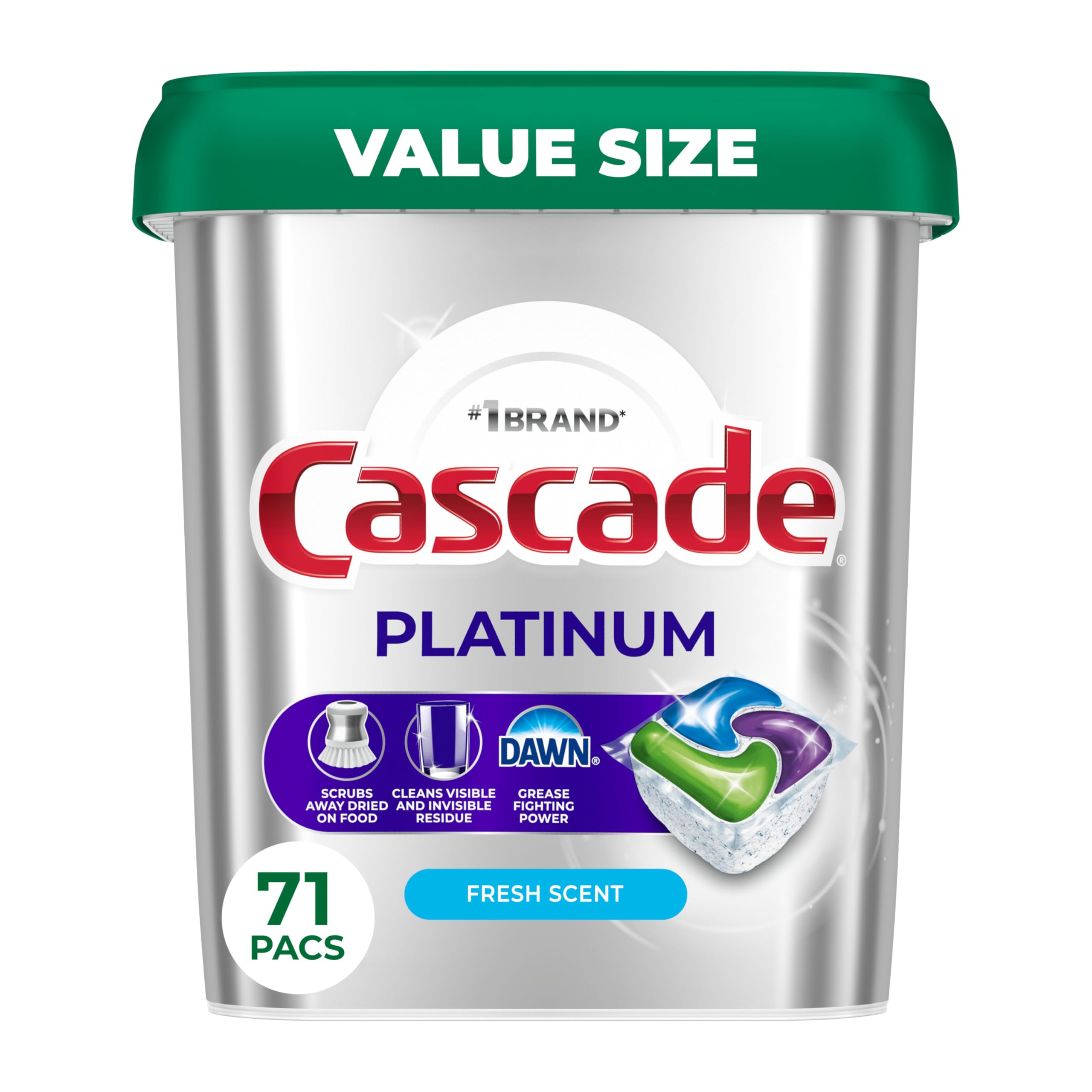 Cascade Platinum Dishwasher Pods – Fresh Scent

