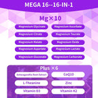 PWERD Magnesium Sleep Gummies - 16-in-1 Wellness Formula

