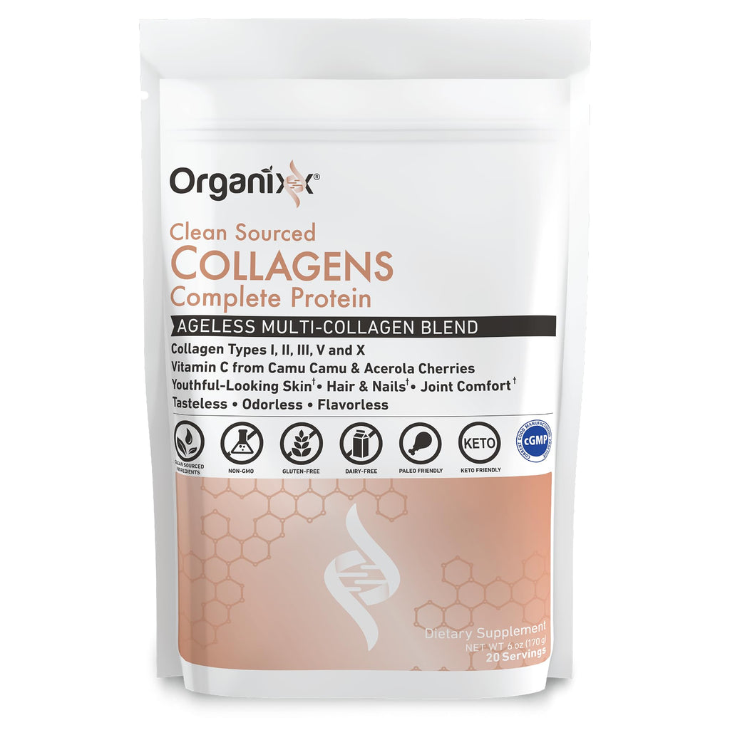 Organixx Clean Sourced Collagen Peptides with Vitamin C

