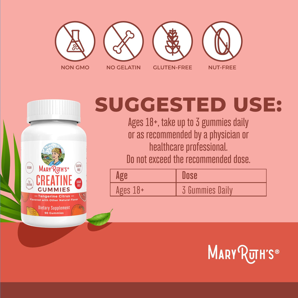 MaryRuth's Creatine Gummies for Daily Workout Support

