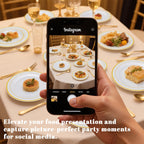 WELLIFE Disposable Dinnerware Set Plates Cups & Utensils

