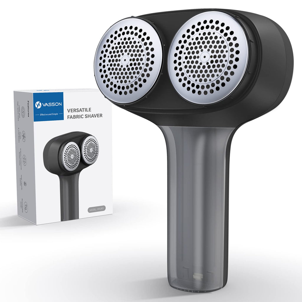 VASSON Fabric Shaver - Electric Lint Remover with Dual-Head Design