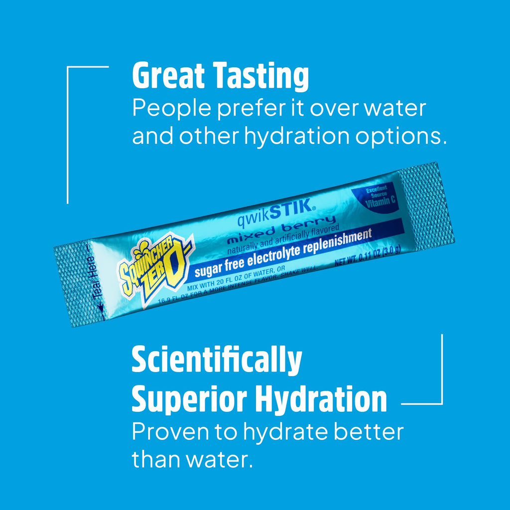 Sqwincher Zero Qwik Stik Electrolyte Hydration Drink Mix

