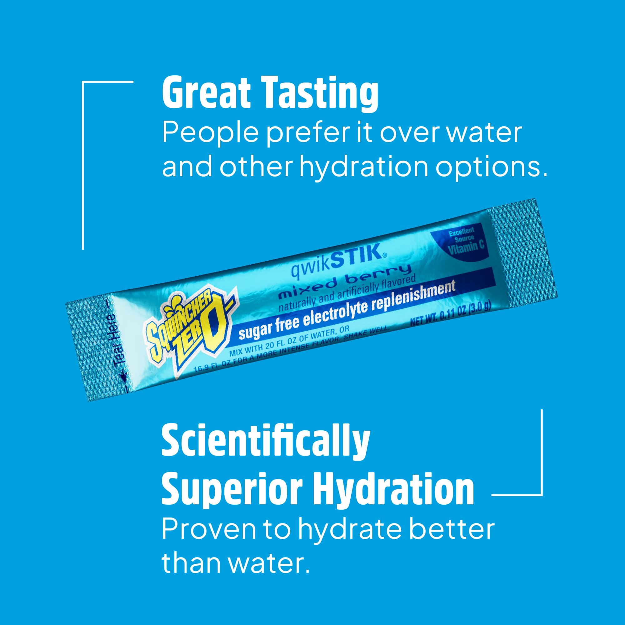 Sqwincher Zero Qwik Stik Electrolyte Hydration Drink Mix

