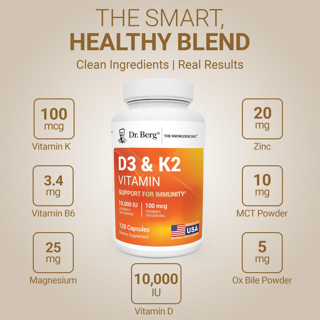 Dr. Berg Vitamin D3 K2 Maximum Strength 7-in-1

