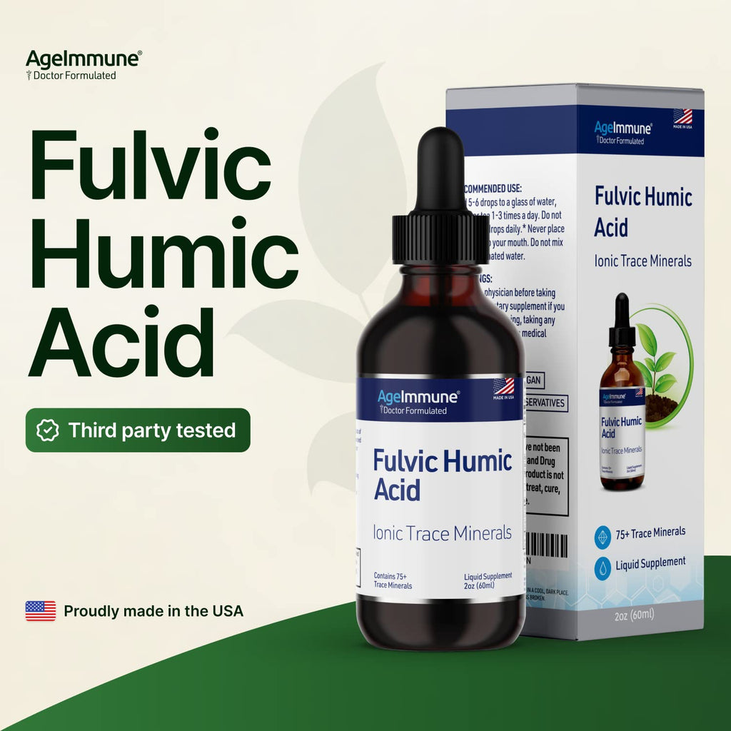 AgeImmune Fulvic Humic Mineral Concentrate Ionic Minerals

