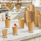 Lamosi Kraft Paper Cups - Unbleached Disposable Cups

