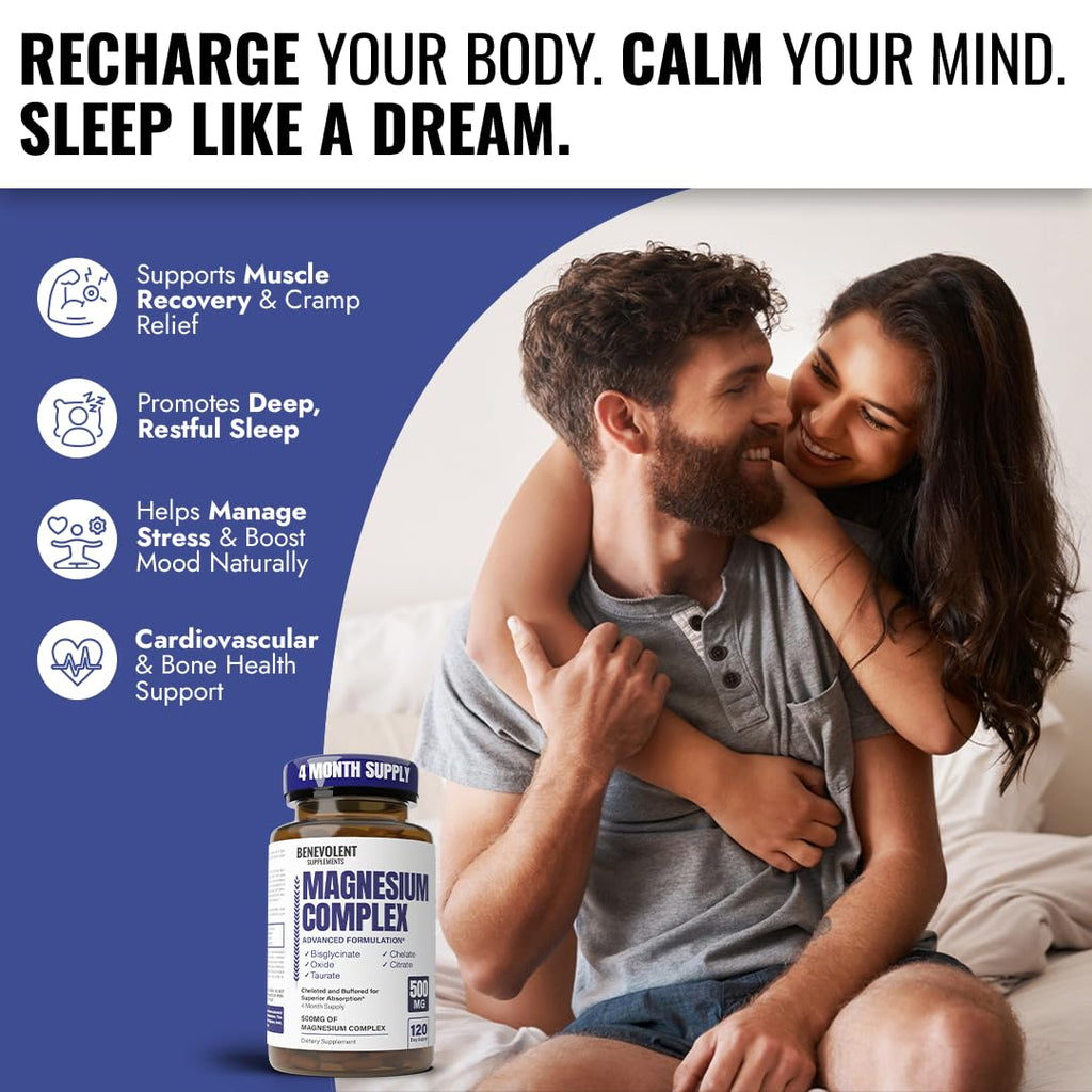 Magnesium Complex Supplement Benevolent Sleep and Muscle

