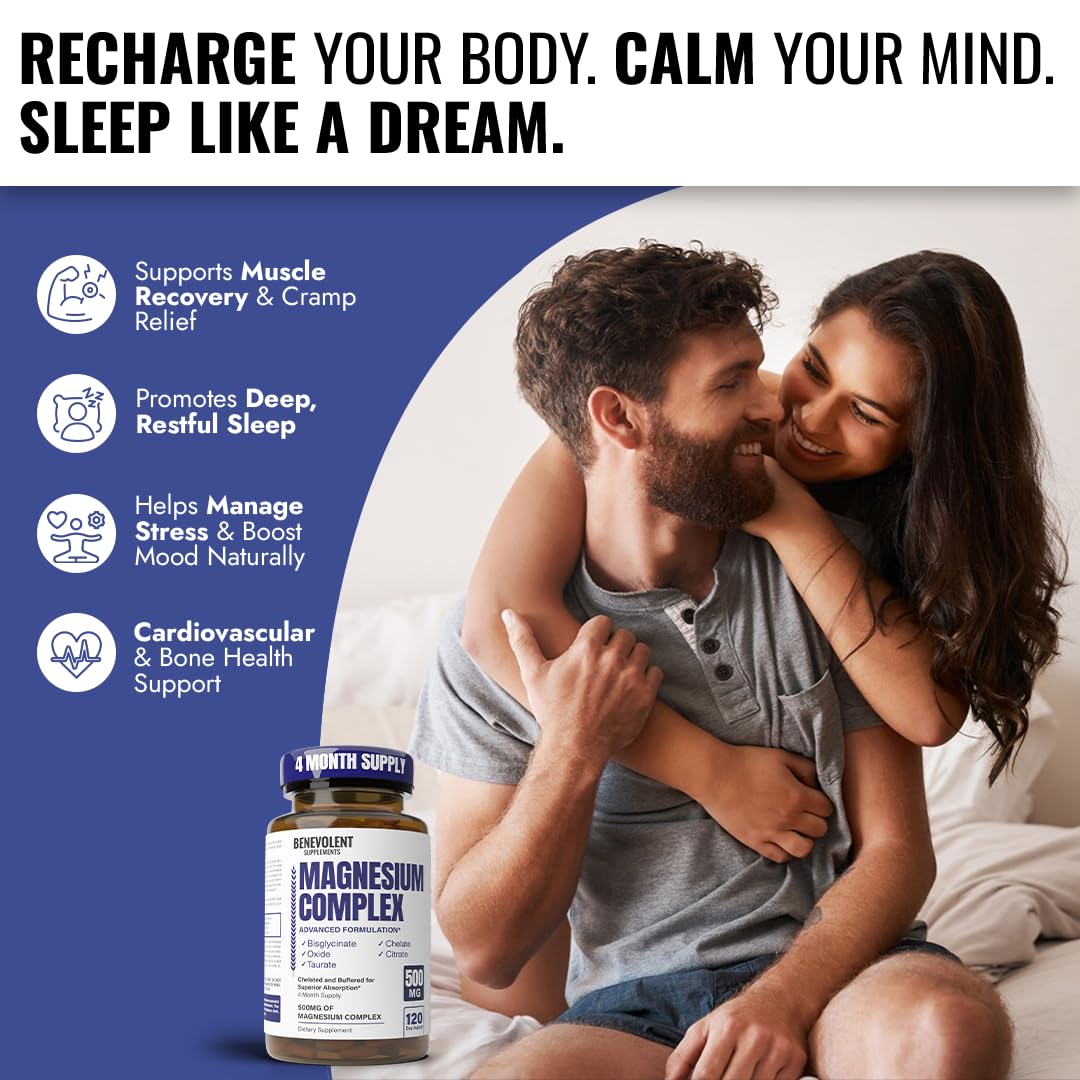 Magnesium Complex Supplement Benevolent Sleep and Muscle

