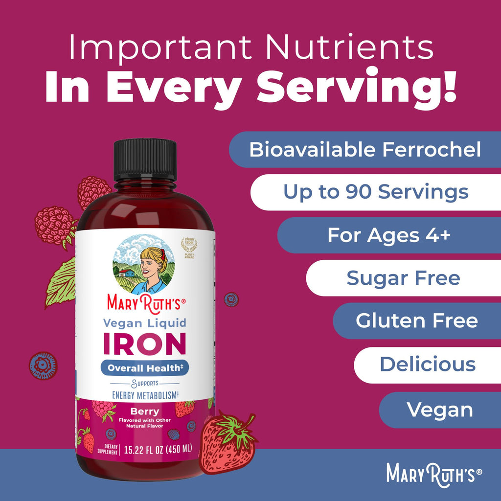 MaryRuth’s Liquid Iron Supplement Ferrous Bisglycinate

