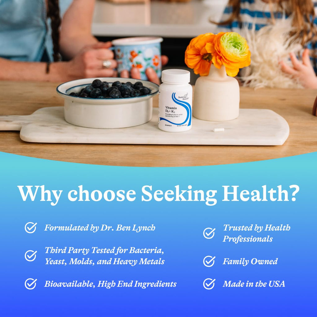 Seeking Health Vitamin D3 + K2 Vegetarian Supplement

