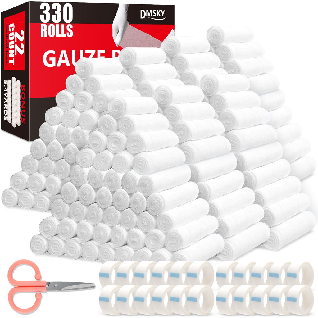 DMSKY Gauze Rolls - Individually Wrapped Non-Sterile Wound Care Bandage