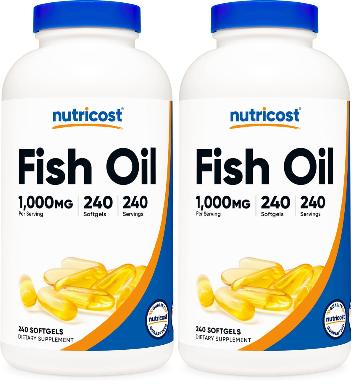 Nutricost Fish Oil Omega-3 Softgels with EPA & DHA - Non-GMO, Gluten Free