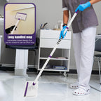 Baseboard Cleaner Tool with Handle and Reusable Pads

